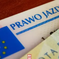Zgubiony dowód rejestracyjny przed przerejestrowaniem. Widoczne fragmenty prawa jazdy i dokumentu z UE.