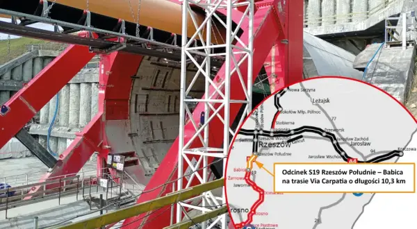 Budowa tunelu na trasie Via Carpatia. Odcinek S19 Rzeszów Południe – Babica ma 10,3 km. Kiedy koniec tej inwestycji?